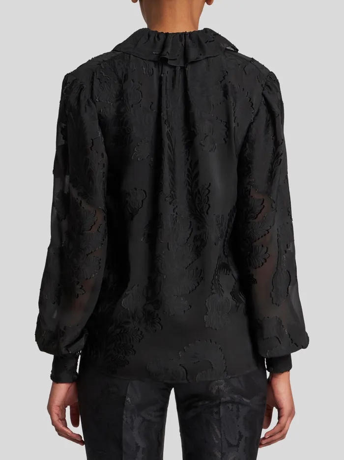 Women Etro Shirts And Blouses Jacquard Blouse Black