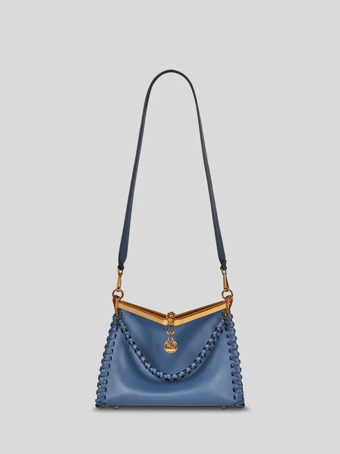 Women Etro Shoulder Bags Medium Vela Bag With Thread Work Light Blue Women Etro Shoulder Bags Medium Vela Bag With Thread Work Light Blue