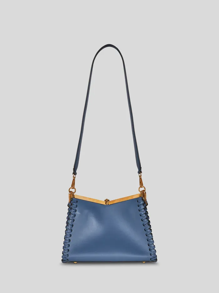 Women Etro Shoulder Bags Medium Vela Bag With Thread Work Light Blue Women Etro Shoulder Bags Medium Vela Bag With Thread Work Light Blue