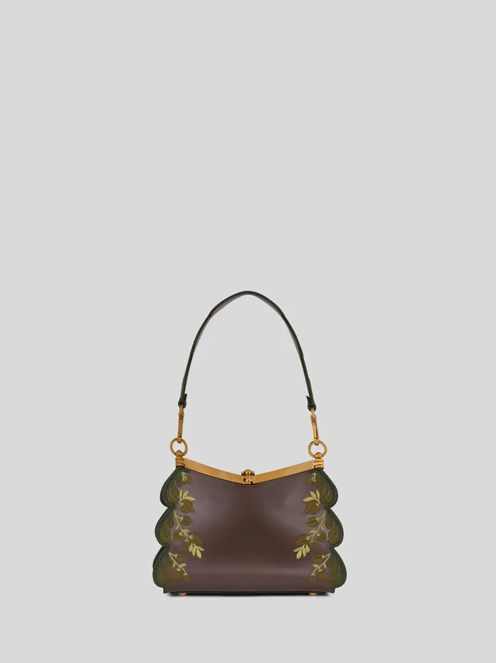 Women Etro Shoulder Bags Small Vela Bag With Embroidery Brown Women Etro Shoulder Bags Small Vela Bag With Embroidery Brown