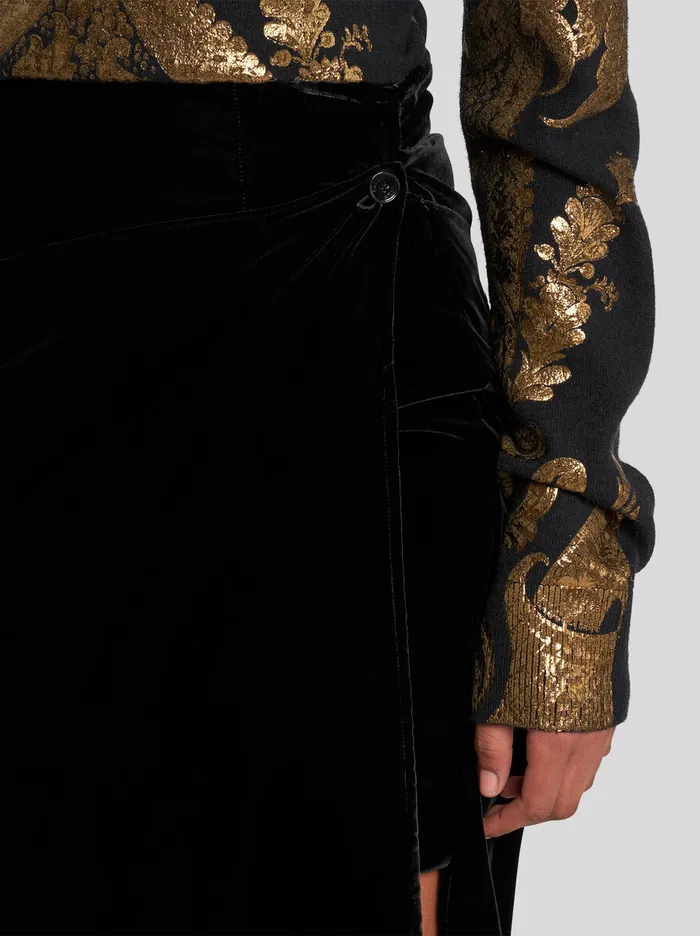 Women Etro Skirts Velvet Skirt Black Women Etro Skirts Velvet Skirt Black
