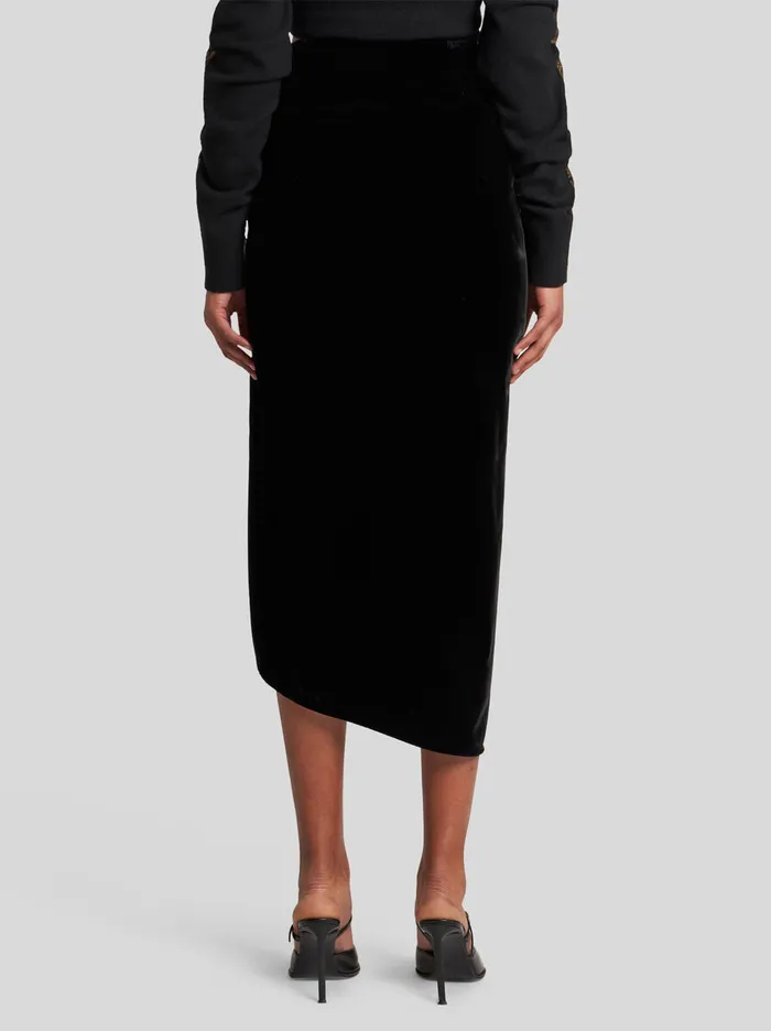 Women Etro Skirts Velvet Skirt Black Women Etro Skirts Velvet Skirt Black