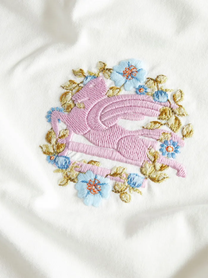 Women Etro Sweatshirts And TShirts TShirt With Embroidery White Women Etro Sweatshirts And TShirts TShirt With Embroidery White