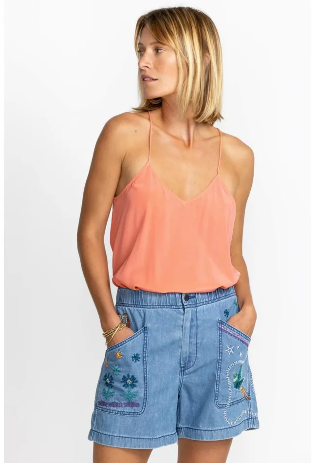 Women Etta Cami Top Shell Pink Johnny Was Slips and Camis