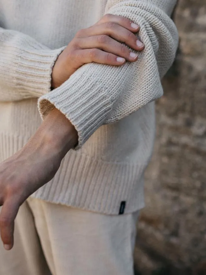Women Eyre Roll Neck Knit Jumper Birch Finisterre Knitwear