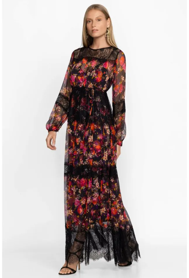Women Flora Silk Maxi Dress Flora Johnny Was Dresses
