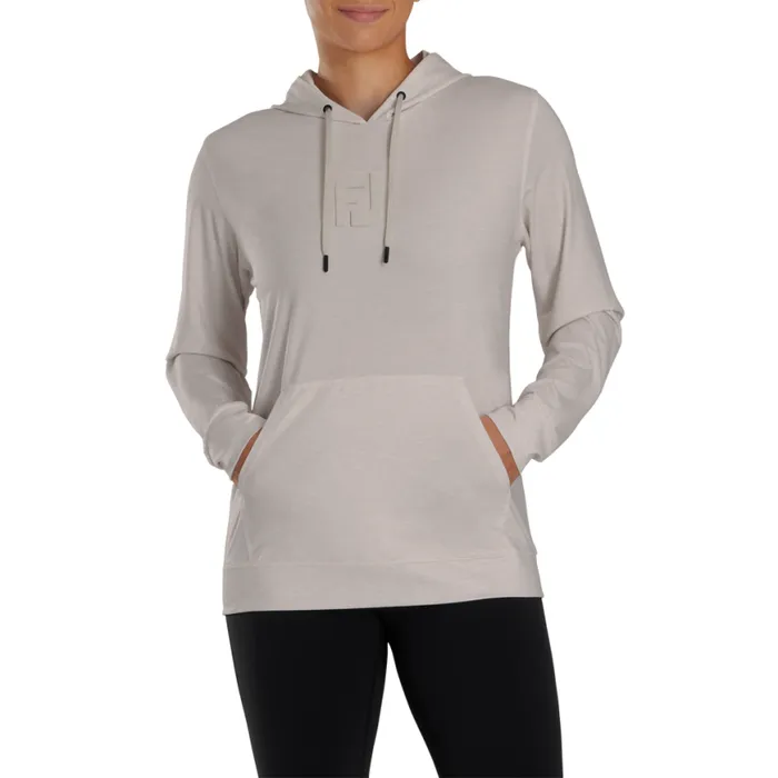 Women FootJoy Base MidLayers Drawstring Hoodie Birchwood