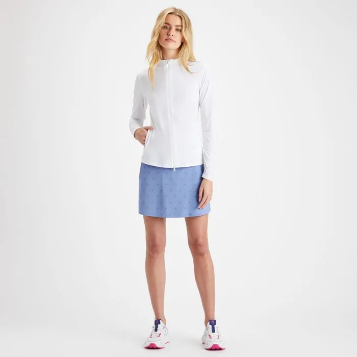 Women GFORE White Featherweight Full Zip Golf Jacket