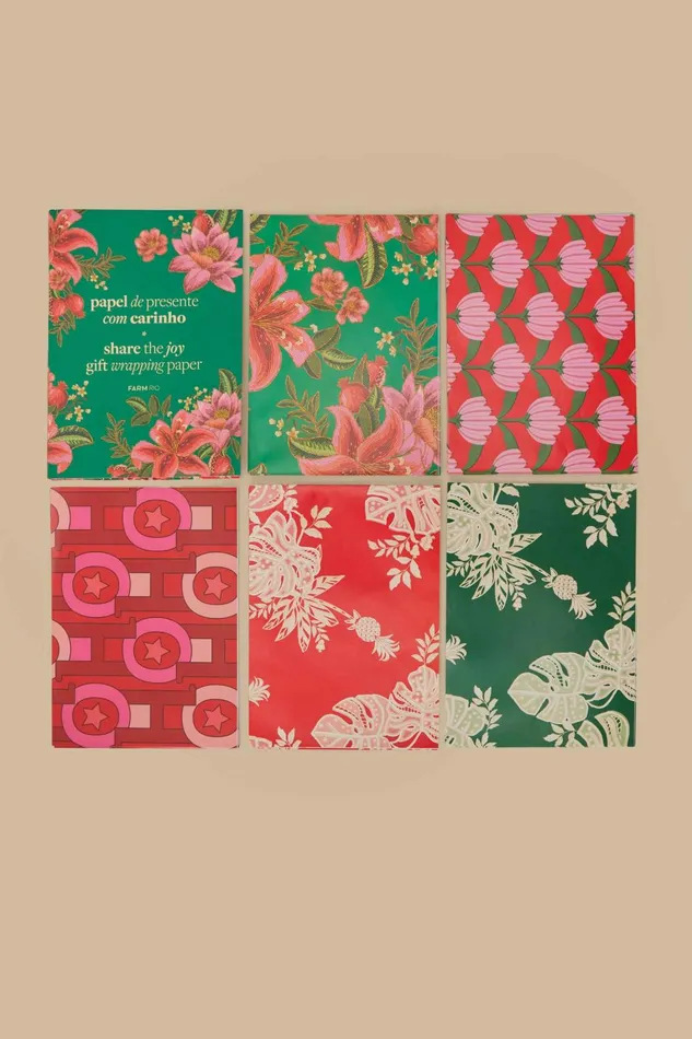 Women Gifts Farm Rio Share The Joy Giftwrap Paper Set