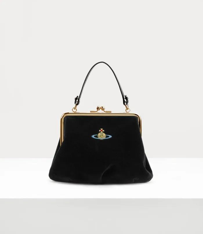 Women Granny Frame Purse Black Vivienne Westwood Handbags