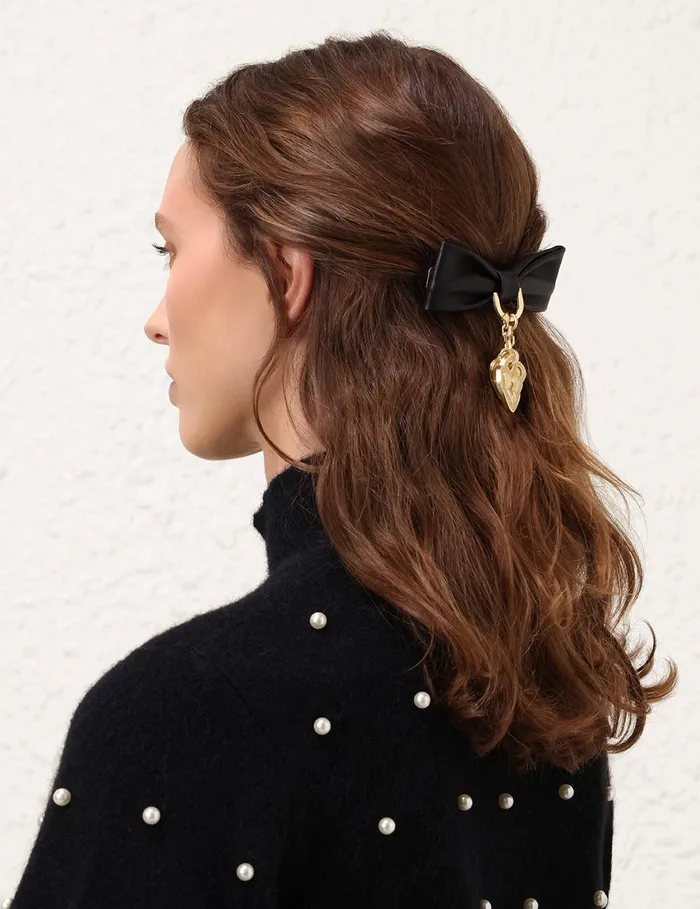 Women Hair Accessories Zimmermann Embellished Hair Barette Black