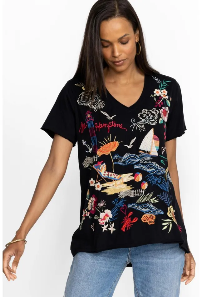 Women Hamptons Everyday Tee Black Johnny Was Tops