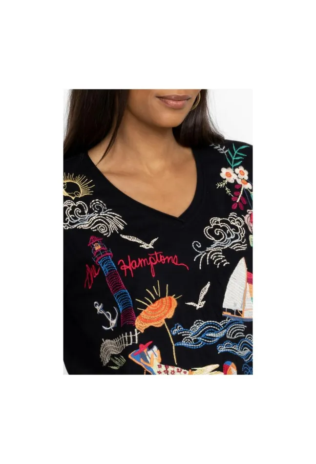 Women Hamptons Everyday Tee Black Johnny Was Tops