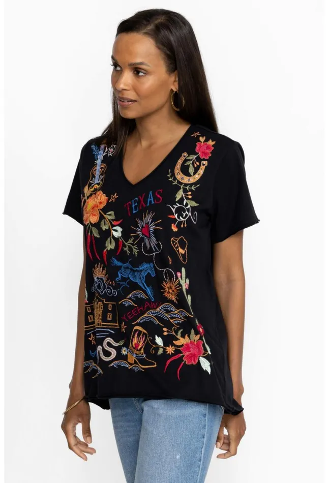 Women Hamptons Everyday Tee Black Johnny Was Tops