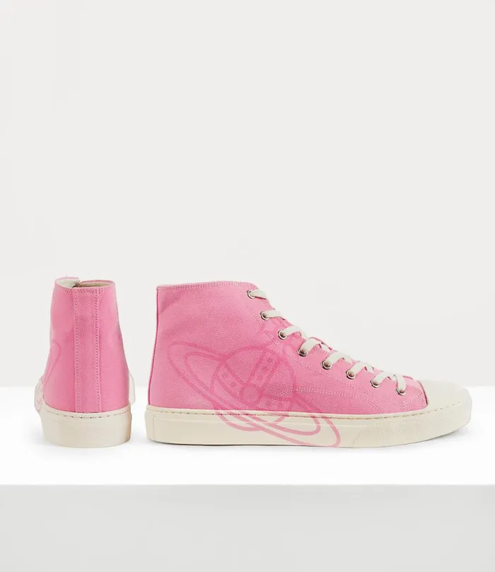 Women High Top Canvas Plimsoll Sexpink Vivienne Westwood Trainers Women High Top Canvas Plimsoll Sexpink Vivienne Westwood Trainers