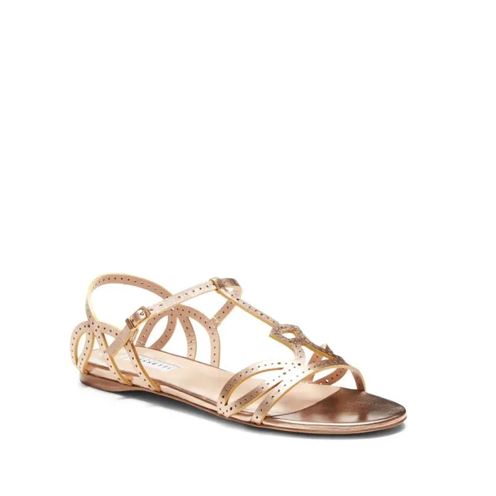 Women Hobo Flower Sandal Light Gold Fratelli Rossetti Sandals