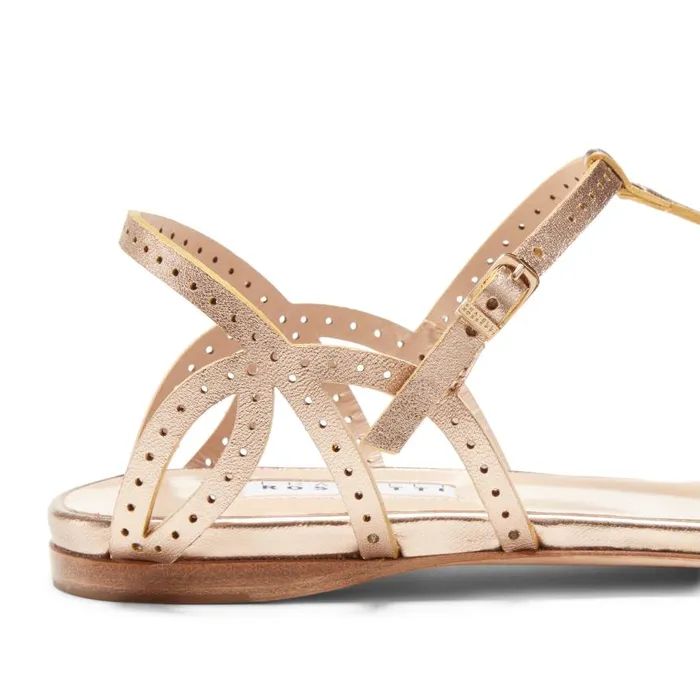 Women Hobo Flower Sandal Light Gold Fratelli Rossetti Sandals Women Hobo Flower Sandal Light Gold Fratelli Rossetti Sandals
