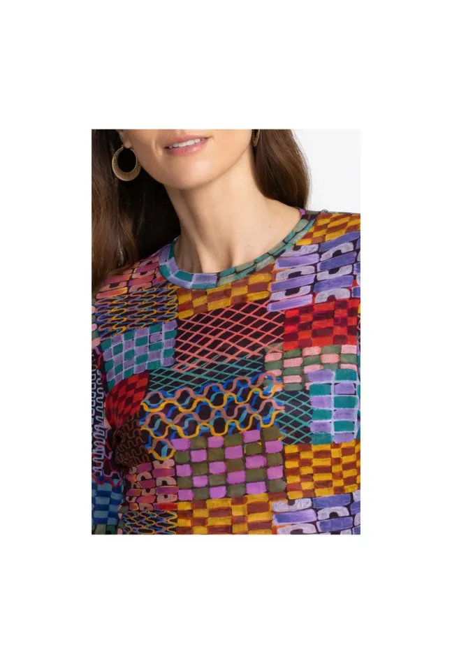 Women Isadora Waves Mesh Tee Isadora Waves Johnny Was Tops