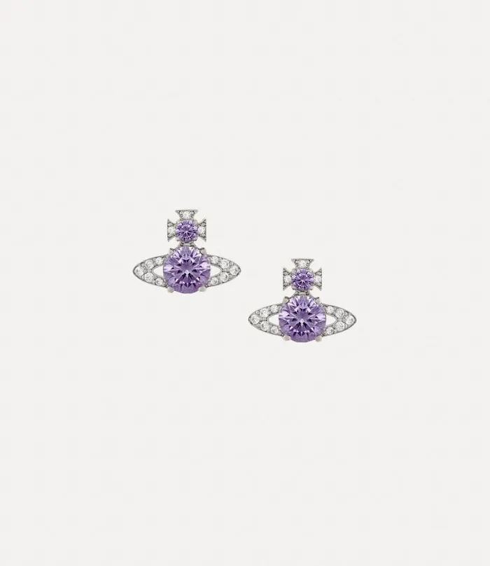 Women Ismene Earrings Platinumlavenderwhitecz Vivienne Westwood Classic Styles Women Ismene Earrings Platinumlavenderwhitecz Vivienne Westwood Classic Styles