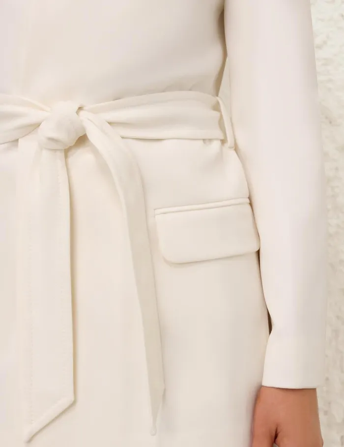 Women Jackets and Coats Zimmermann Crush Belted Blazer Milk