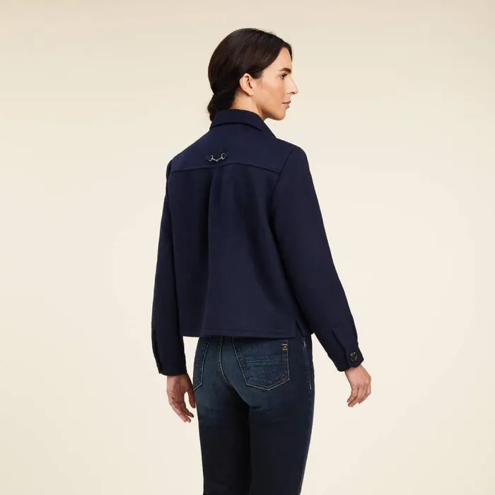 Women Jackets and Vests Ariat Ashford Shirt Jacket Navy Women Jackets and Vests Ariat Ashford Shirt Jacket Navy