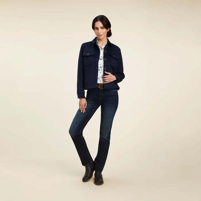 Women Jackets and Vests Ariat Ashford Shirt Jacket Navy Women Jackets and Vests Ariat Ashford Shirt Jacket Navy