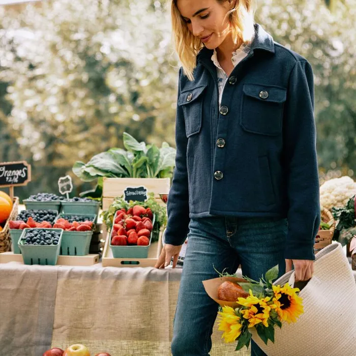 Women Jackets and Vests Ariat Ashford Shirt Jacket Navy Women Jackets and Vests Ariat Ashford Shirt Jacket Navy