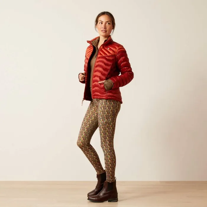 Women Jackets and Vests Ariat Ideal Down Jacket Iridescent Red Ochreburnt Bri