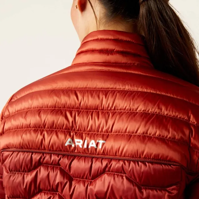 Women Jackets and Vests Ariat Ideal Down Jacket Iridescent Red Ochreburnt Bri