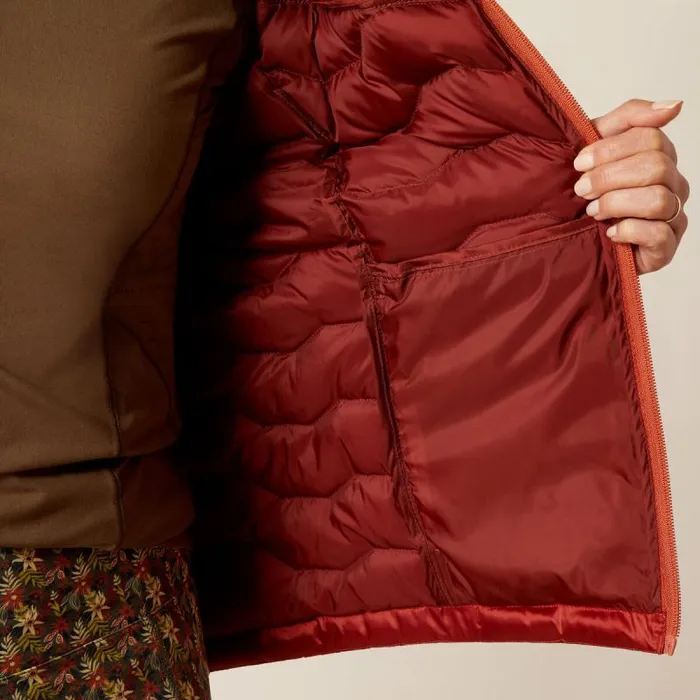 Women Jackets and Vests Ariat Ideal Down Jacket Iridescent Red Ochreburnt Bri