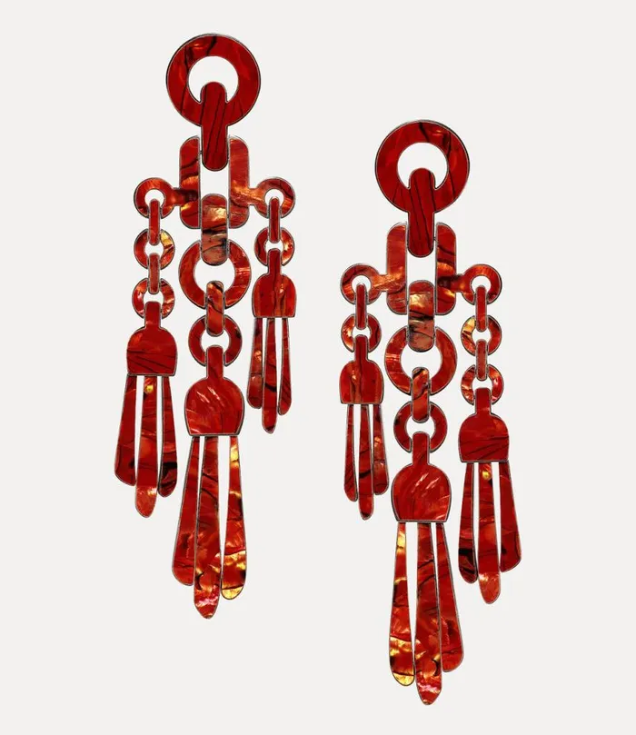 Women Janetta Earrings Rutheniumrubyredmop Vivienne Westwood Earrings Women Janetta Earrings Rutheniumrubyredmop Vivienne Westwood Earrings
