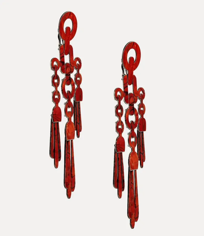 Women Janetta Earrings Rutheniumrubyredmop Vivienne Westwood Earrings Women Janetta Earrings Rutheniumrubyredmop Vivienne Westwood Earrings