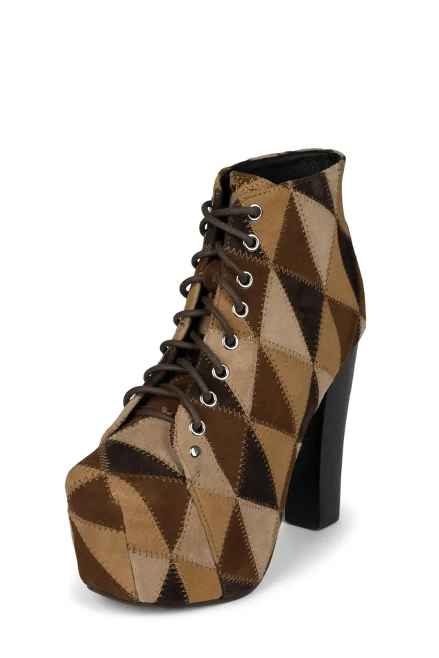 Women Jeffrey Campbell Ankle To Mid LITAPW Tan Suede Multi
