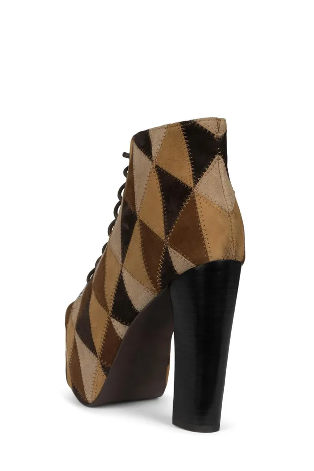 Women Jeffrey Campbell Ankle To Mid LITAPW Tan Suede Multi