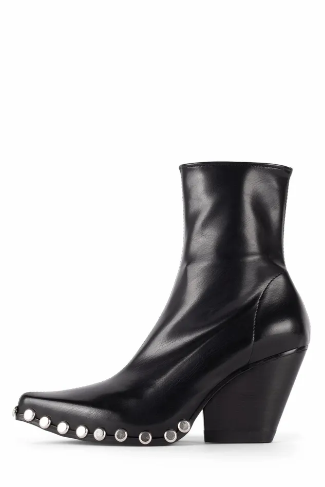 Women Jeffrey Campbell Ankle To Mid WALTONST Black Silver