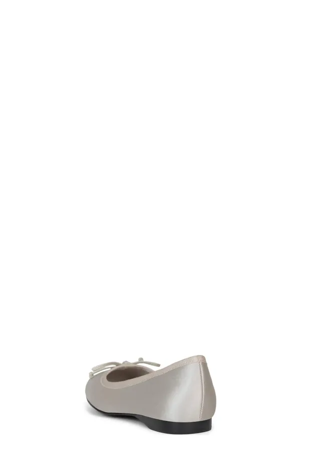 Women Jeffrey Campbell Ballet Flats TUTU Light Grey Satin