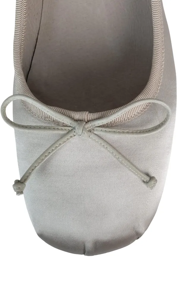 Women Jeffrey Campbell Ballet Flats TUTU Light Grey Satin