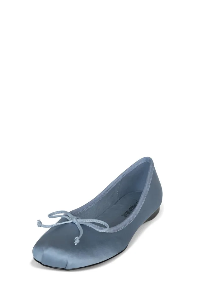 Women Jeffrey Campbell Ballet Flats TUTU Light Grey Satin
