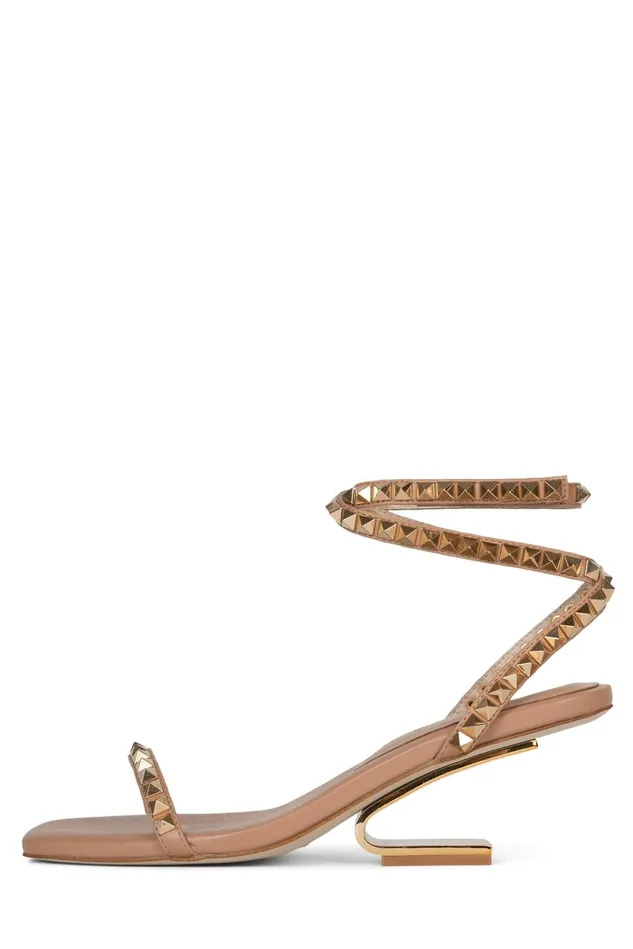 Women Jeffrey Campbell Heel LUXORLB Beige Gold