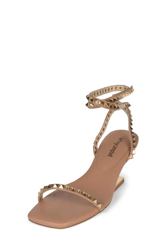 Women Jeffrey Campbell Heel LUXORLB Beige Gold