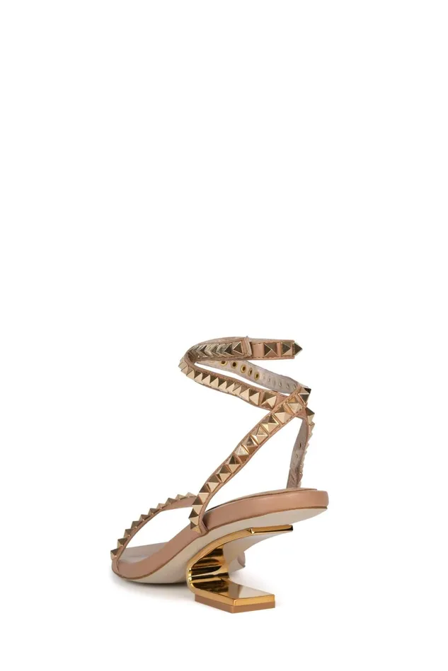 Women Jeffrey Campbell Heel LUXORLB Beige Gold