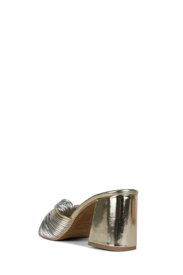 Women Jeffrey Campbell Heel MELONGER2 Silver Gold