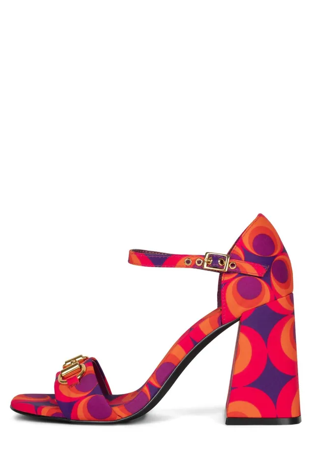 Women Jeffrey Campbell Heel POPSTARB Red Blue Multi
