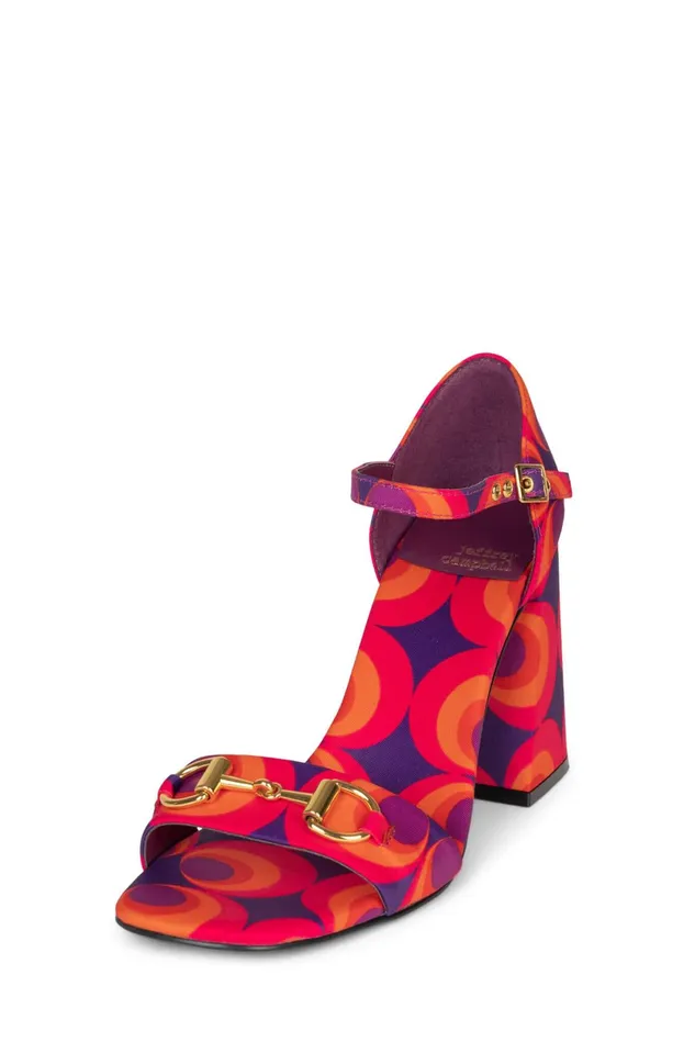 Women Jeffrey Campbell Heel POPSTARB Red Blue Multi