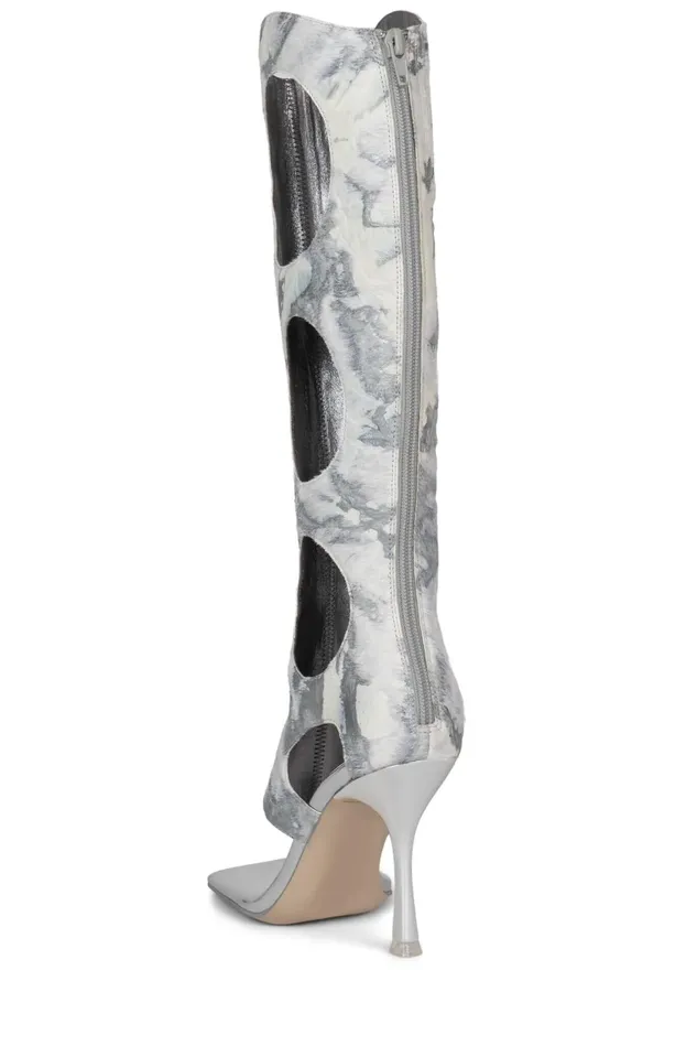 Women Jeffrey Campbell Heel REVEALEDF Grey White Combo