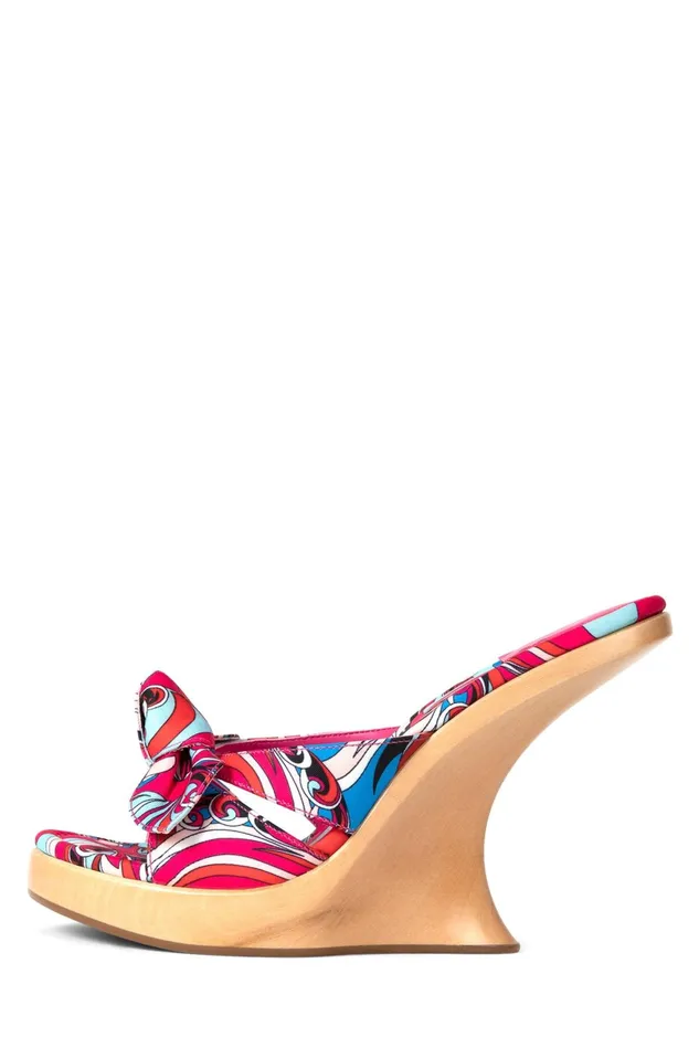Women Jeffrey Campbell Heel TEASING Fuchsia Blue Multi