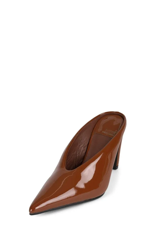 Women Jeffrey Campbell Mule BUZZING Tan Patent