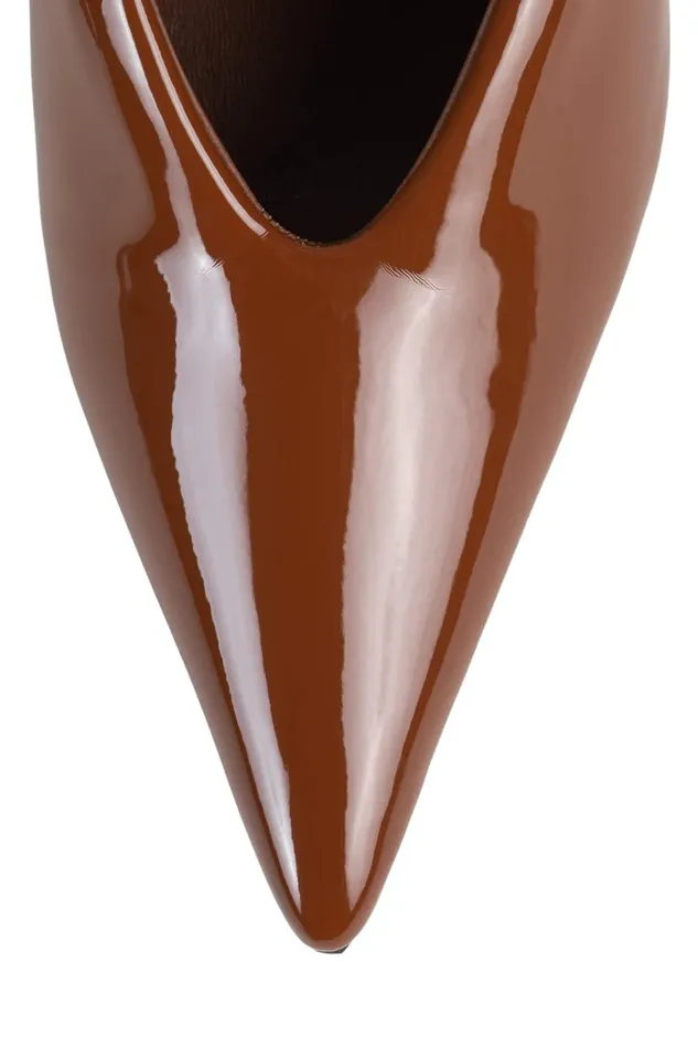 Women Jeffrey Campbell Mule BUZZING Tan Patent