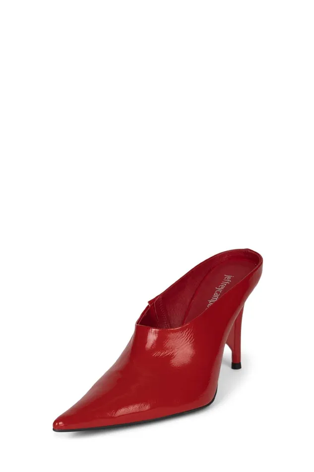 Women Jeffrey Campbell Mule VADER Black Patent