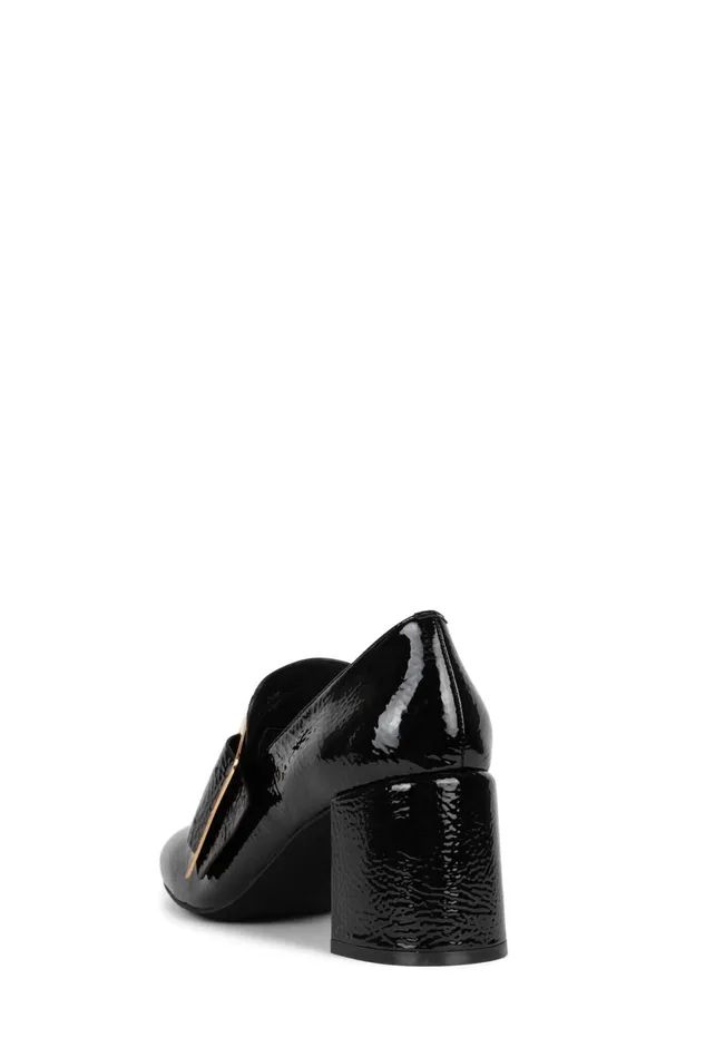 Women Jeffrey Campbell Pump BRUNA Black Patent Gold